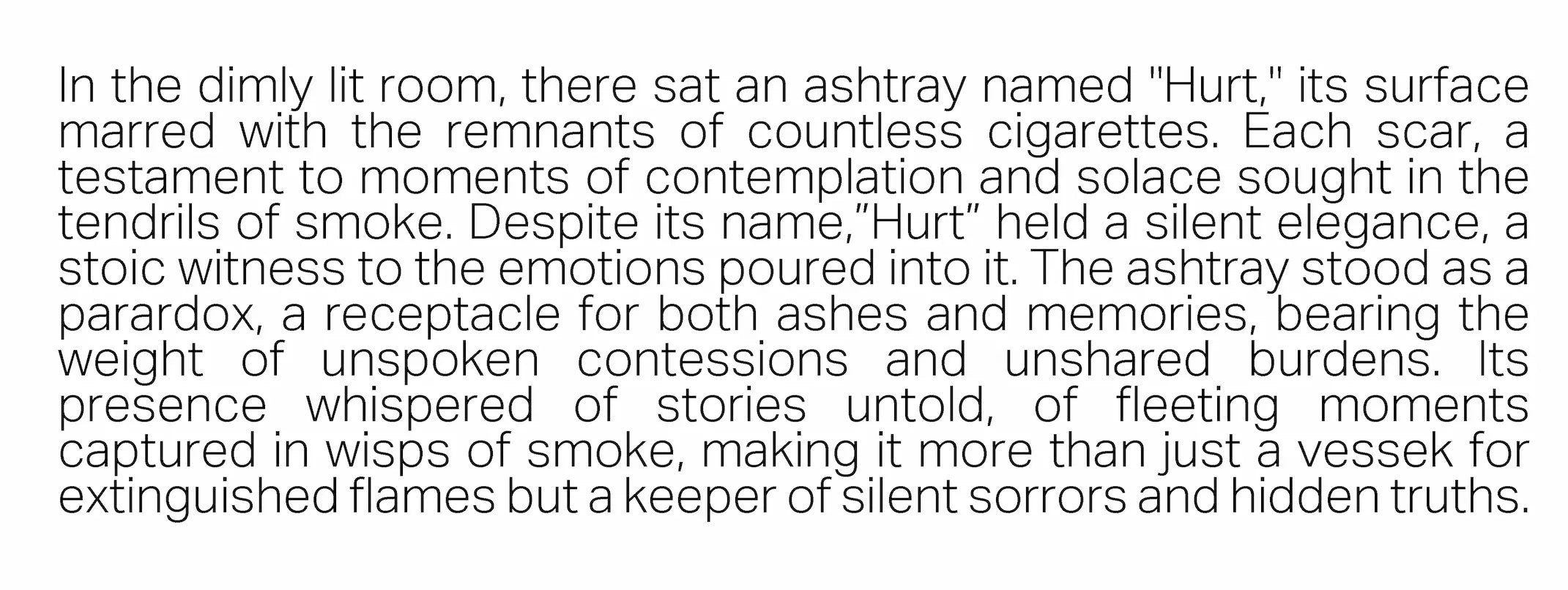 ODDCELL hurt ashtray text info