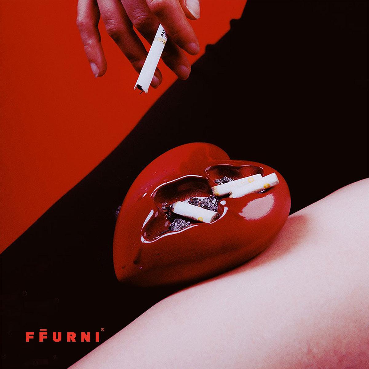 An ashtray from FFURNI shaped by the fragile of heartbreak.
