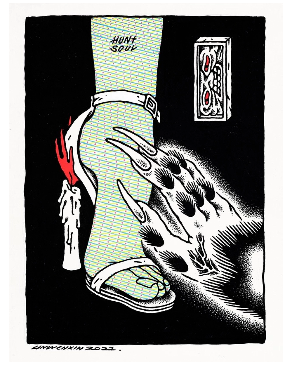 Rising Heels surreal love artwork art print