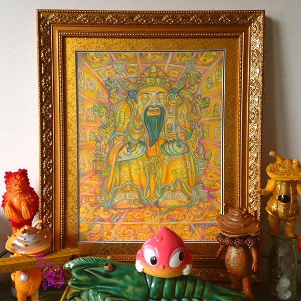 Framed Fortune’s Arrival art print displayed on a modern wall
