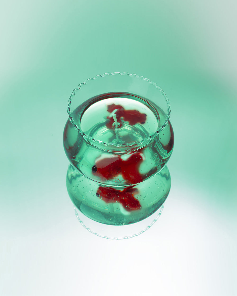 NIGHT SWIM handmade goldfish tank candle