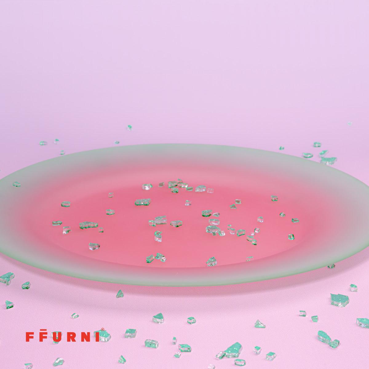 Shy Plates by ffurni – colorful glass tableware with a touch of personality