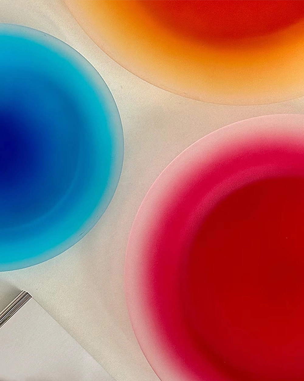 FFURNI Escaping Plates matte glass fruit tray and cake plate - dining table styling