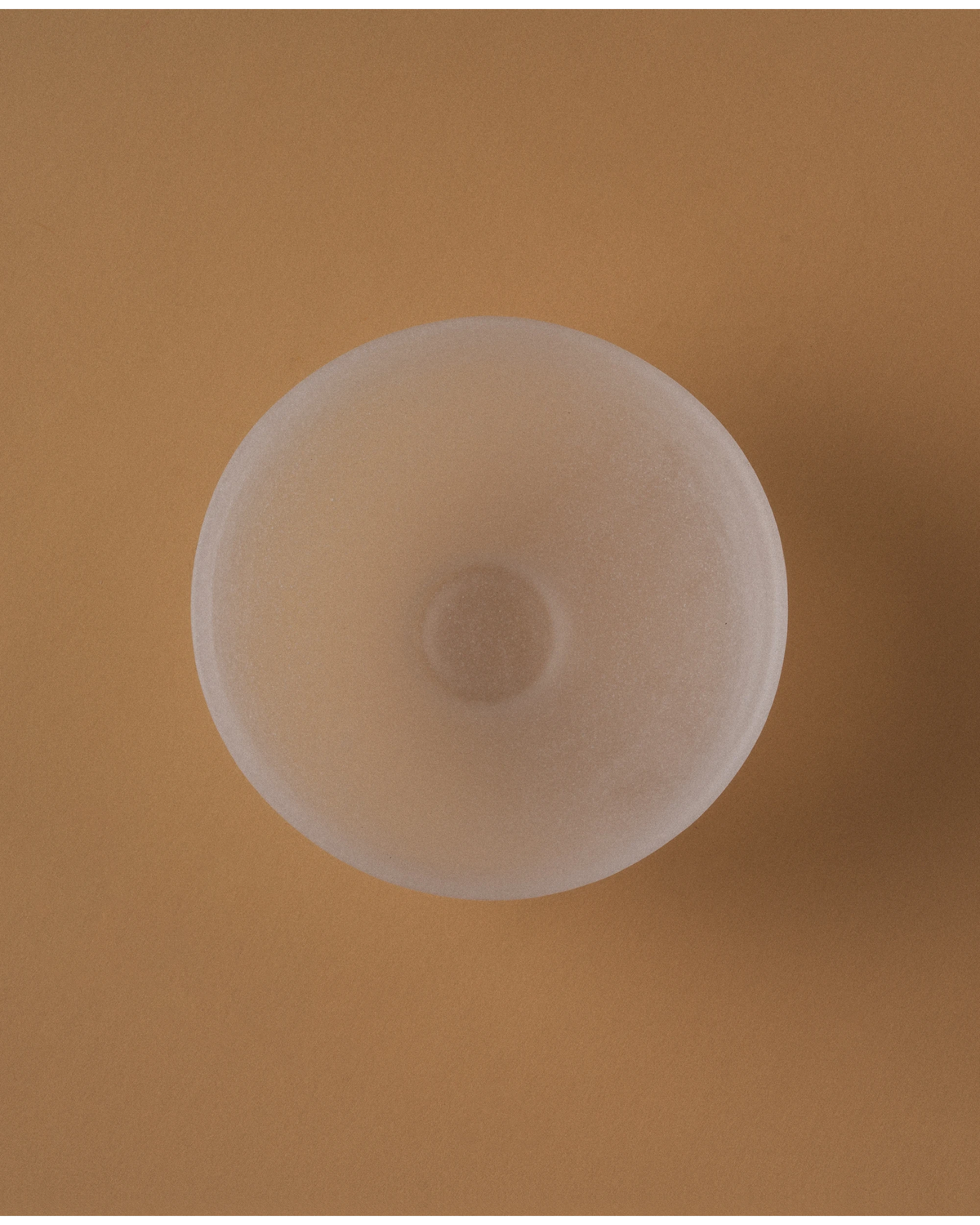 Small White Frosted Glass Footed Bowl with Organic Wavy Rim
