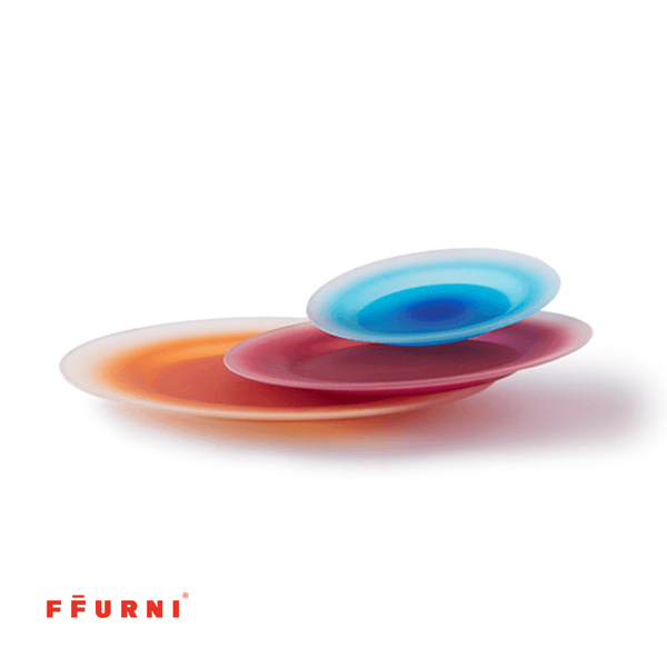 Multicolored glass plates by FFURNI