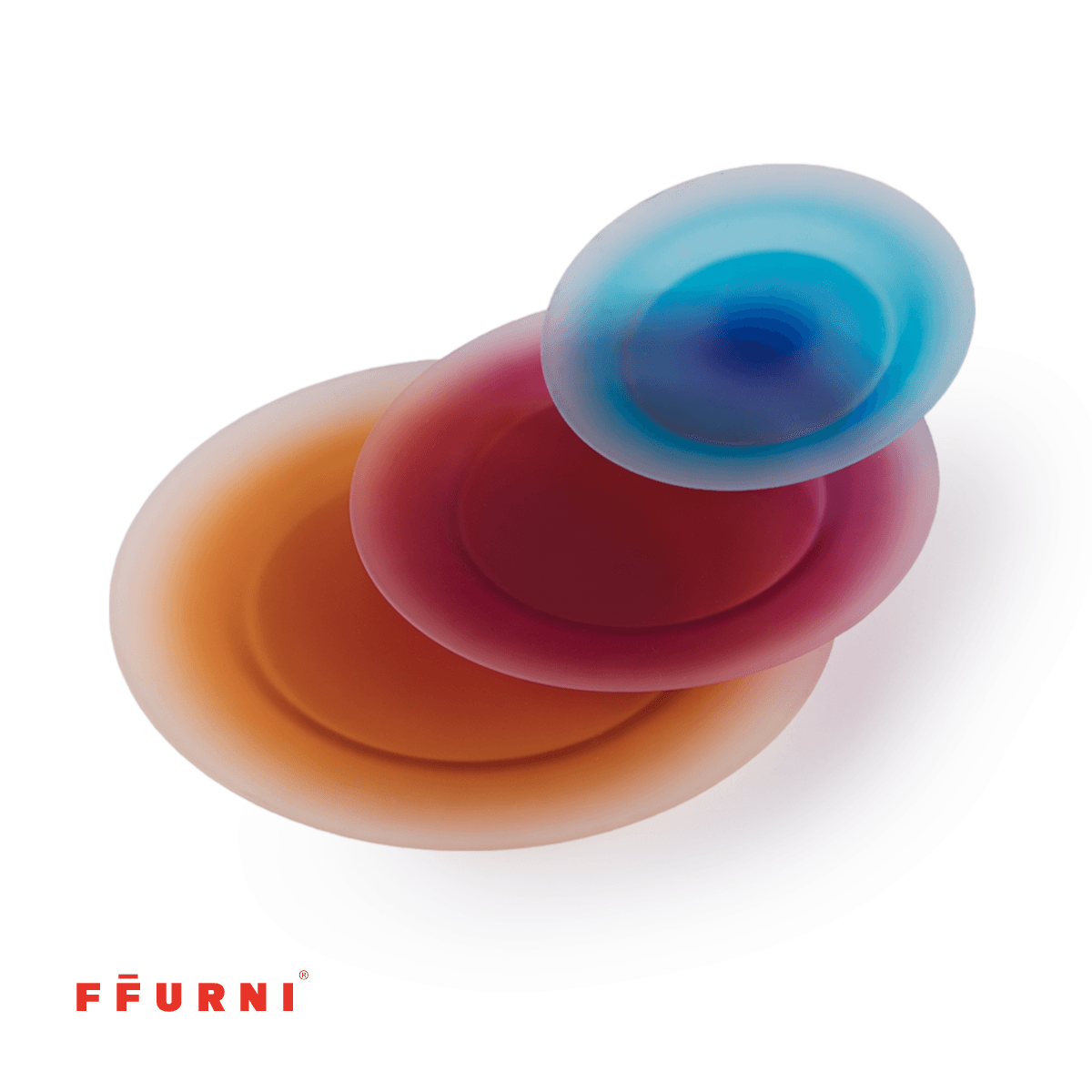 Multicolored glass plates by FFURNI